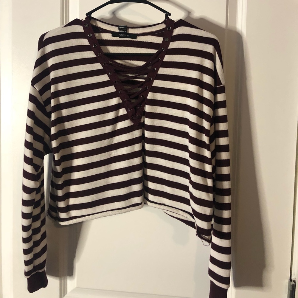 Forever 21 Long-Sleeve Crop Top